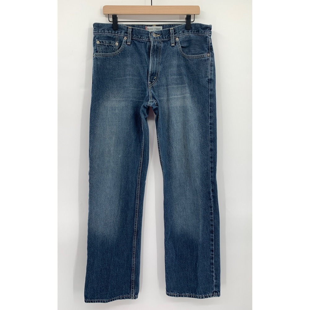 Vintage Levis 529 Jeans Mens 34x34 Blue Low Rise Straight Leg Fade Made USA